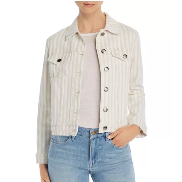 Frame Denim | Jackets & Coats | Frame Le Vintage Striped Denim Jacket ...